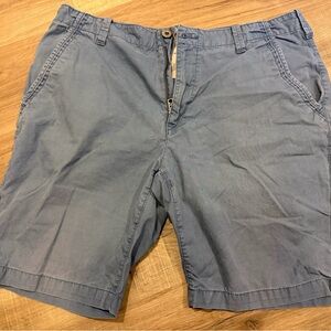Express Men's Slate Blue Flat-Front Shorts